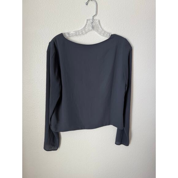 Aritzia Babaton Blue Murphy Long Sleeve Top Size Medium - Picture 3 of 5